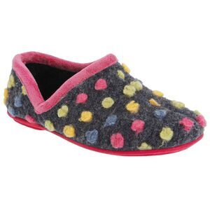 Sleepers Womens/Ladies Jade Dotted Full Slippers / Fuchsia/Multi